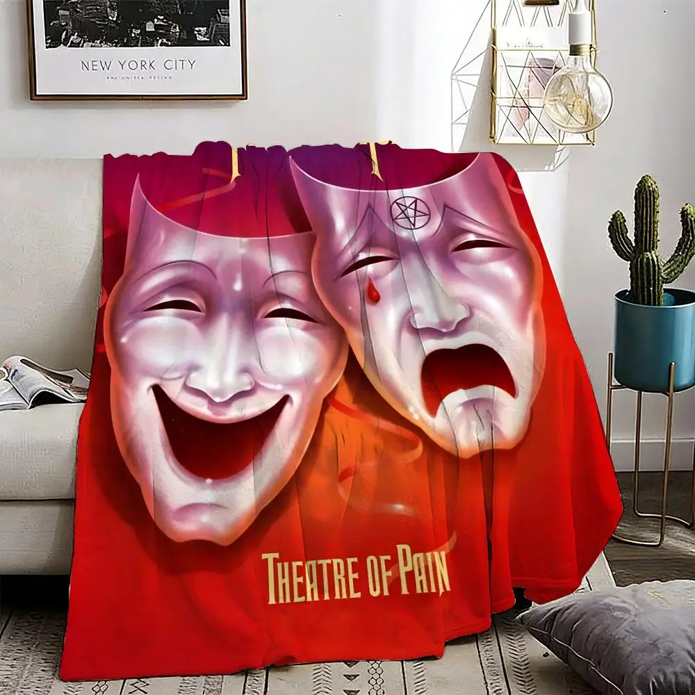 Popular Band Motley Crues Throw Lightweight 240g Flannel Blanket Soft Skin-friendly for Summer Cooling
