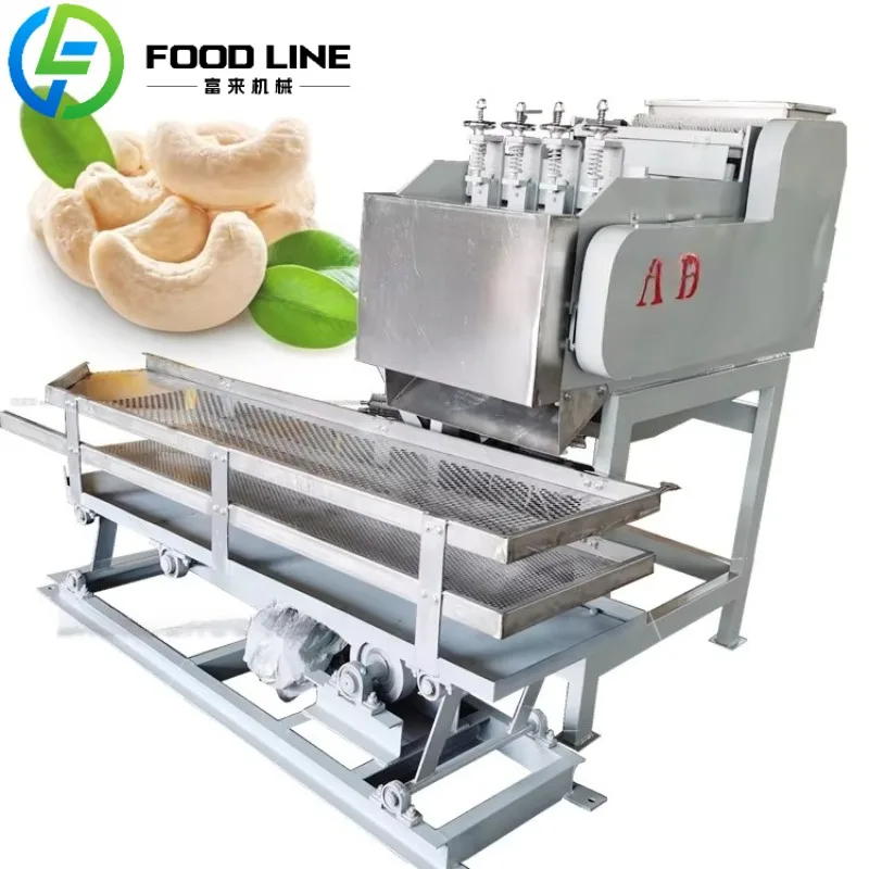 Nut Shelling Machine Automatic  Nut Cracker Machine Precision Shell Breaker with Stainless Steel Rollers for Nut Producers OME