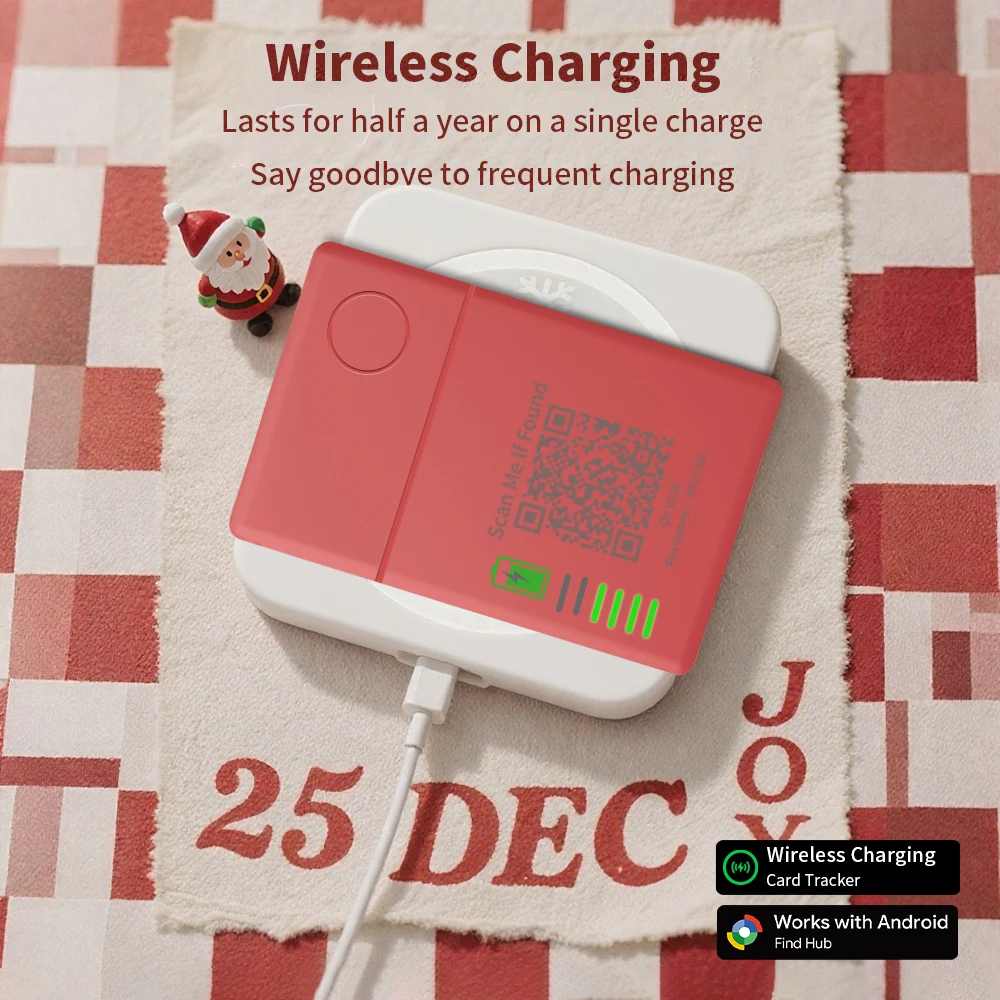 رمز الاستجابة السريعة لمكافحة خسر المقتفي بطاقة الشحن اللاسلكية المسار العلامة أندرويد مكتشف ل Xiaomi GMS العمل مع Google Find App GPS Locator