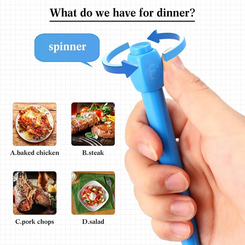 4 Pcs A B C D Rotation Reducer Ballpoint Pens Gadget Stress Relief Pen For Office Easy Install Easy To Use