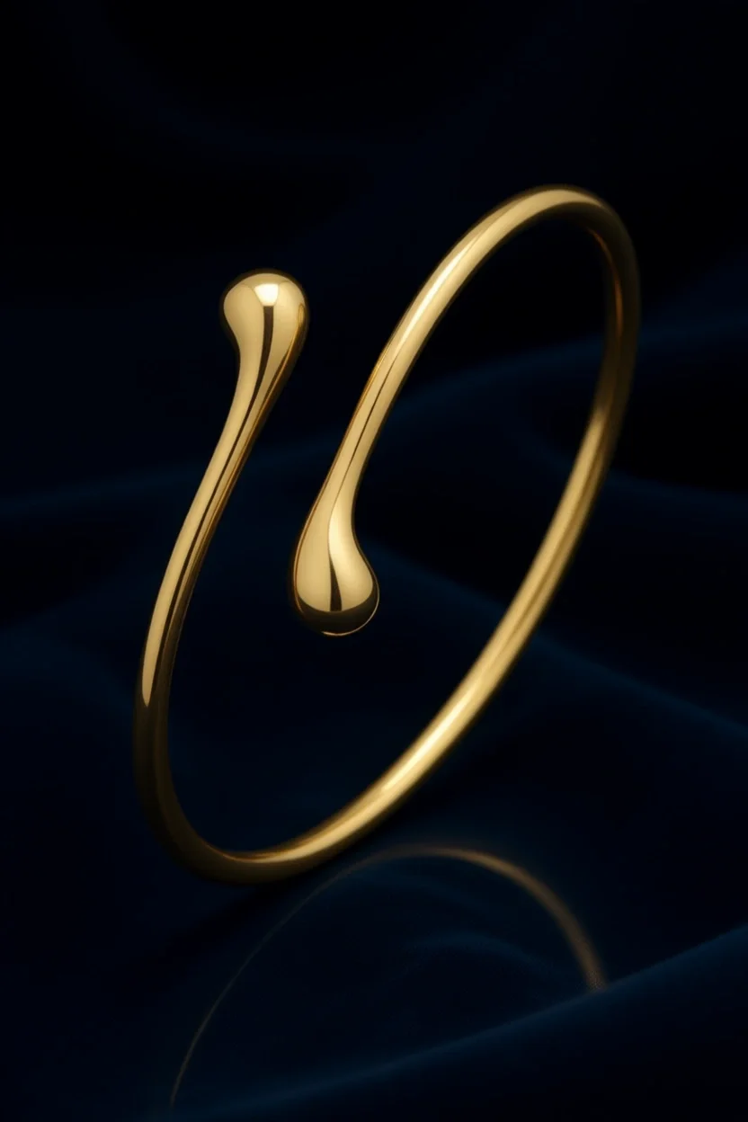 

Регулируемый тонкий золотой браслет-манжета для женщин, минималистичный открытый браслет на запястье