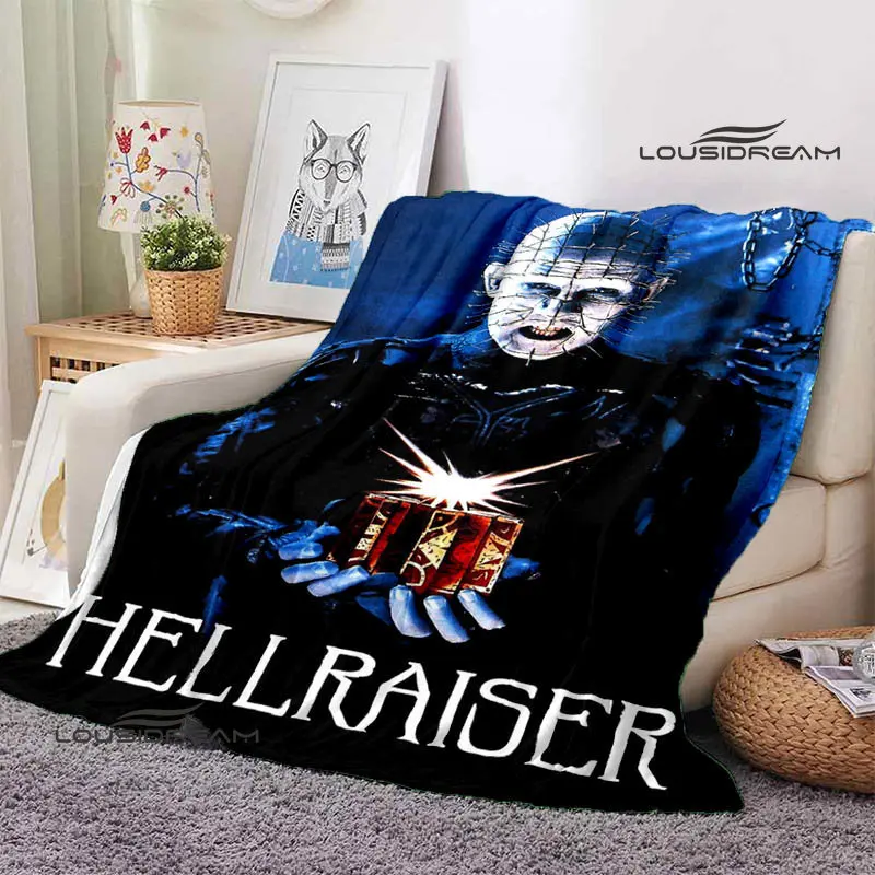 hellraiser horror print blanket picnic blanket thin blanket flannel soft and comfortable home travel bed blanket birthday gift