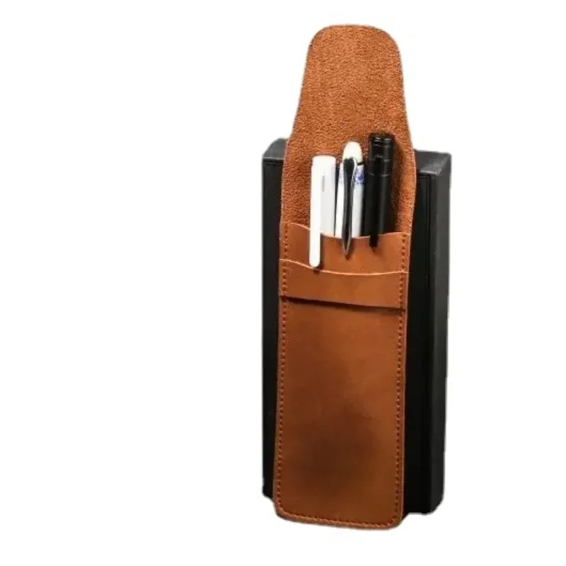 1 قطعة ريترو ماتي بولي Leather حافظة أقلام جلدية حامل أقلام حقيبة جيب القلم كيس التخزين منظم قرطاسية صغيرة حقيبة للموظفين ممرضة