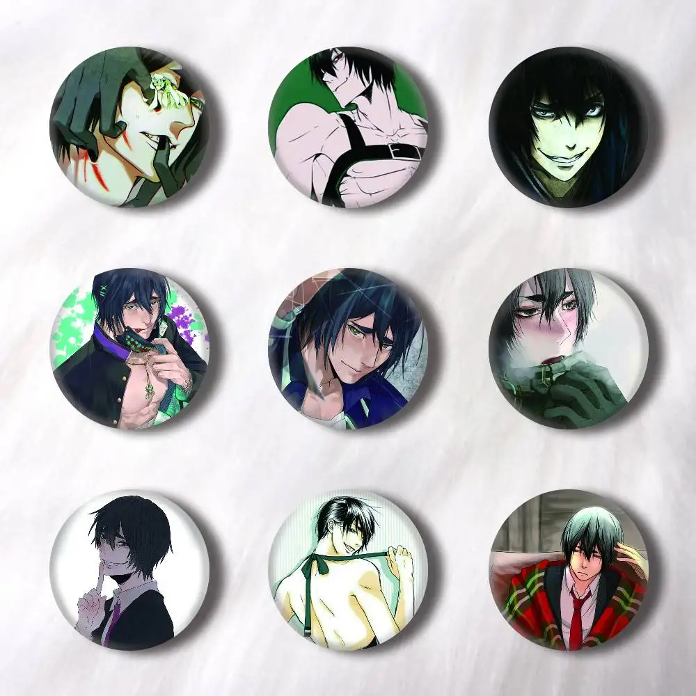 Anime Makoto Hanamiya Creative Round Button Badges Cute Pin Brooch for Backpack Clothes Lapel Jewelry Accessories Friends Gift