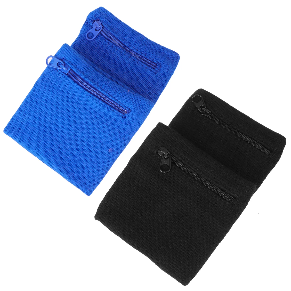 

Running Wristband Zippered Pouch Purse Breathable Pocket Sweatband for Coin Riding Cotton Miss Men's Wallet