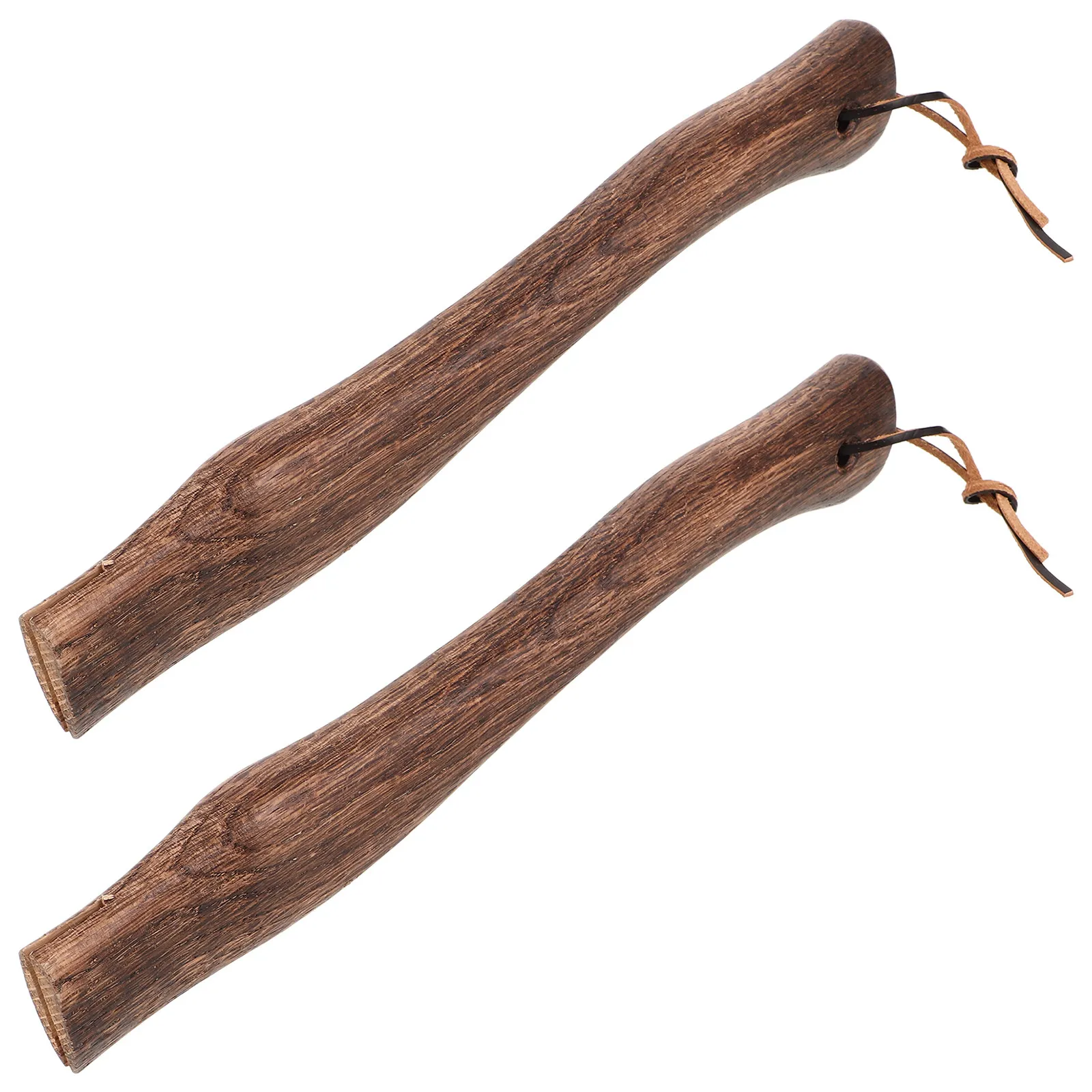 2Pcs Wood Axe Handle Replacement Short Ergonomic Design Sturdy Non-Skid Grip Camp Fire Hatchet DIY Tool Part Wood Handles