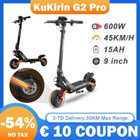 Kukirin G2Pro 600W Electric Scooter 9 Inch Anti-skip Tyre 15AH 45KM/H 55KM Super Range Off-Road Smart E-scooter for Adults