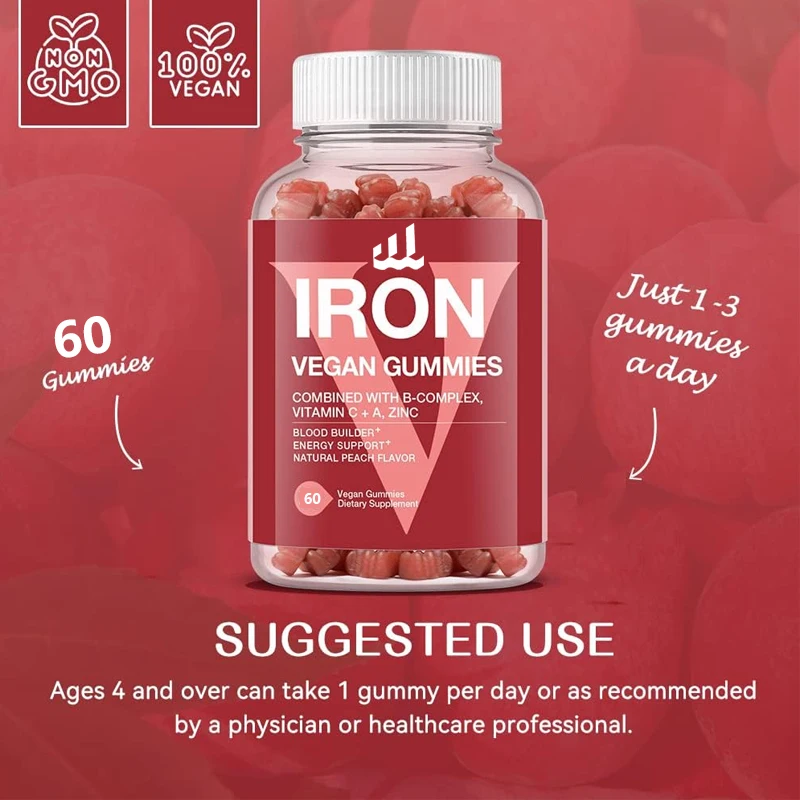 Iron gummies for women and children-a variety of iron containing vitamins and blood oxygen,delicious iron gummies with vitamin C