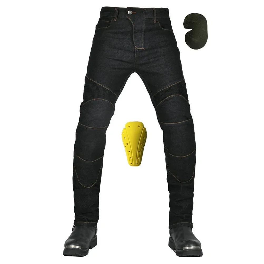 Men Women Motorcycle Riding Pants with 4 X CE Armor Knee Hip Protection Street Bike Motocross Racing Jeans Sports Pants