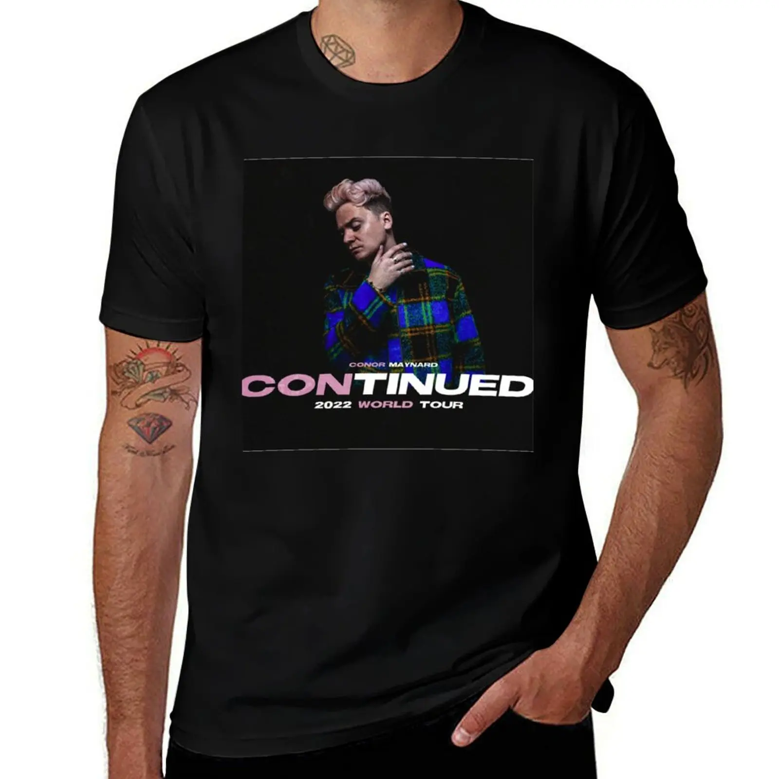 Conor Maynard Continued World Tour 2022 T-Shirt Simple Casual Short Sleeve Cotton T-Shirt