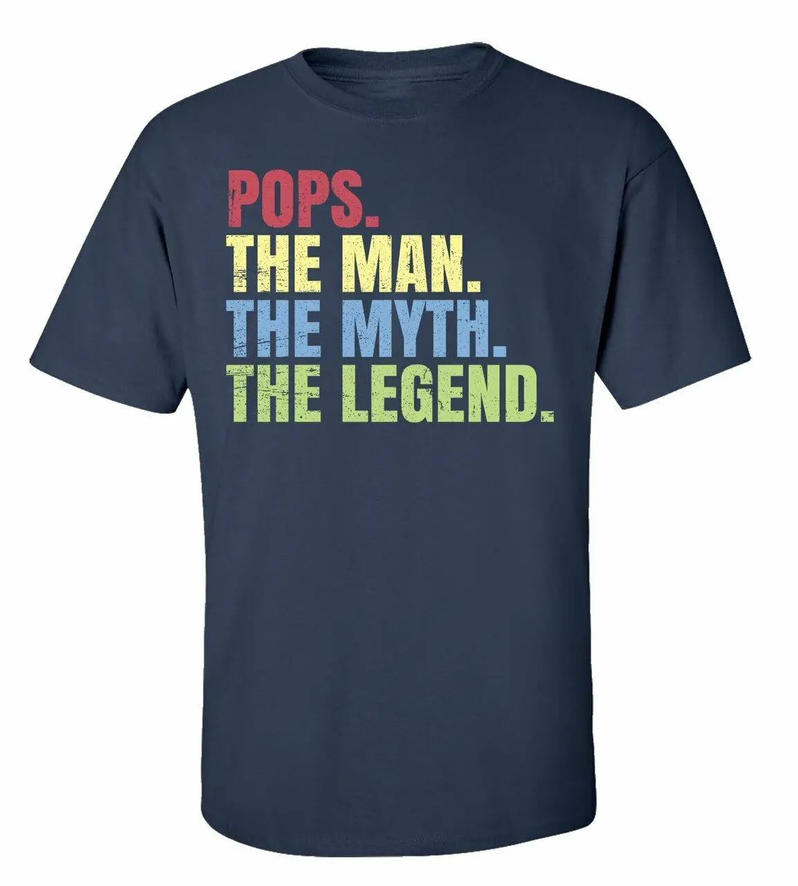 Father's Day Giorno Si Apre The Man il Mito Legend Uomo T Shirt Manica Corta