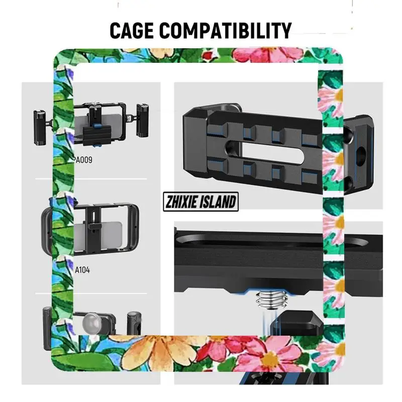 Aluminum Phone SSD  Mount  For Iphone 15 16Pro/Pro Max Cage Adjustable Phone Tripod Mount  Adjustable Phone Tripod Mount