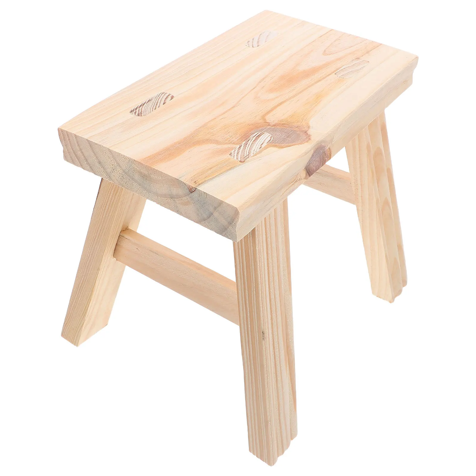 

1pcs Kids Solid Wood Wood Commode For Kids Short Step Stool Step Stool For Bathroom Kitchen Potty Training Beige