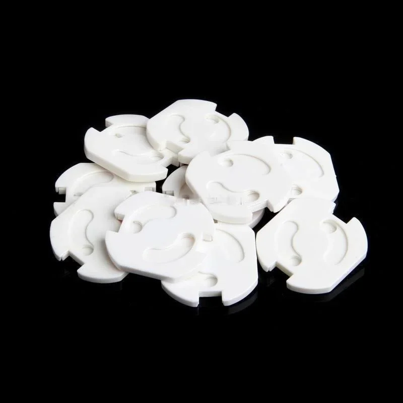 10 Pcs EU Socket Safety Plugs Rotatable Cover Anti Electric Shock Protector Child Electrical Outlet Guard Home Safety Supplies