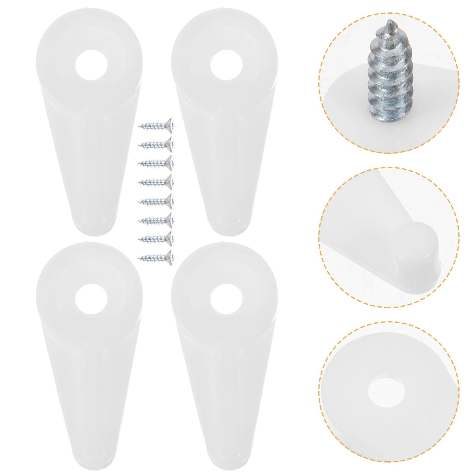 

100 Pcs Punch-free Mirror Nail Mounting Hardware Clips Glass Plastic Panel Retainers for Cabinets Holder Door No Punching