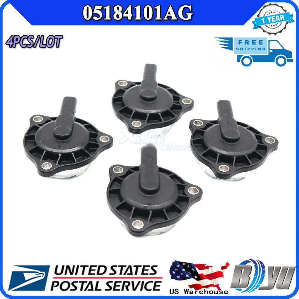 

4pcs Engine Variable Valve Timing VVT Solenoid Actuator 05184101AG For Chrysler 200 300 Dodge Avenger Charger Jeep Wrangler 3.6L