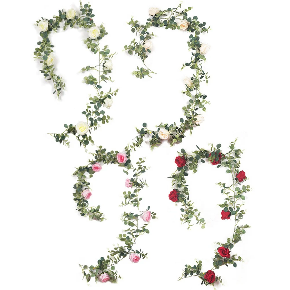 

Simulated Rattan Decorative Flower Vine Artificial Realistic Home Rose Floral Garland Garlands Decorations Household