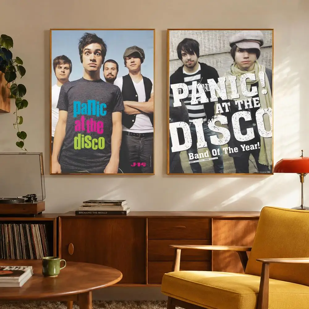 Band Pop P-Panic At The Disco Poster Digital Solvent Print Waterproof PP Fade-Resistant Wall Art Room Decor Gift
