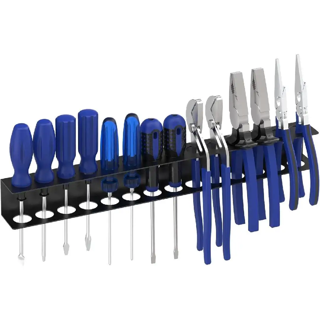 Screwdriver Organizer 14 Hole Wall Mount Desktop Storage Holder For Hex Cross Bits RC Model Hardware Tool Arrangement Stand