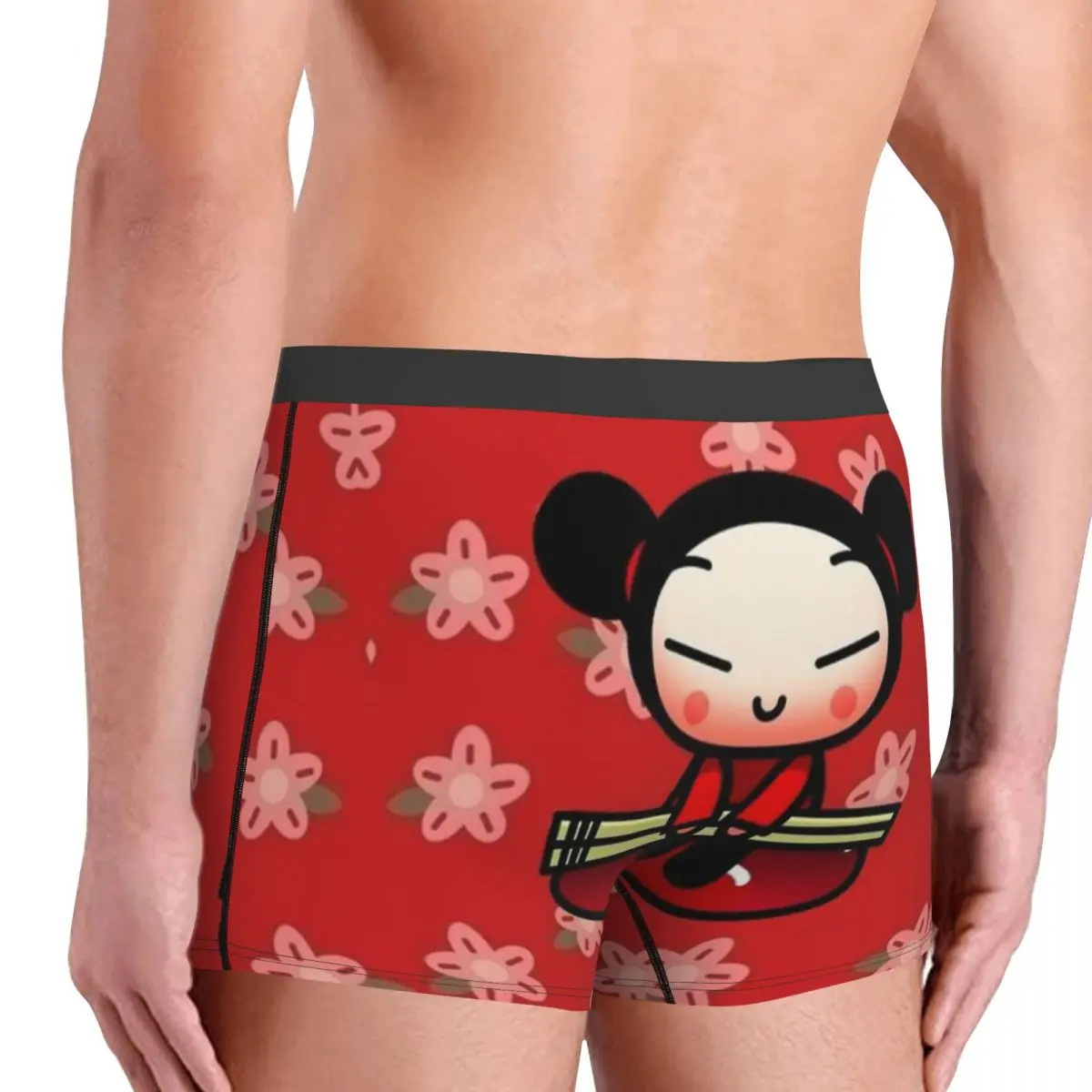 Pucca Taking Chopsticks Underpants Breathbale Panties Male Underwear Ventilate Shorts Boxer Briefs