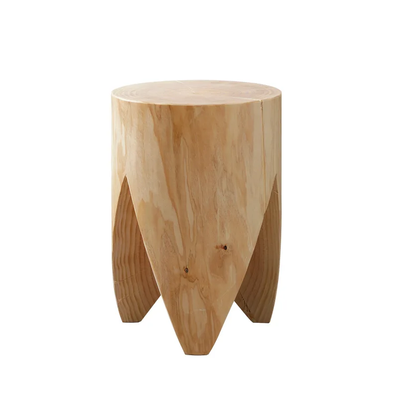 Stools, solid wood stumps, tree stumps, round stools, simple multifunctional seats