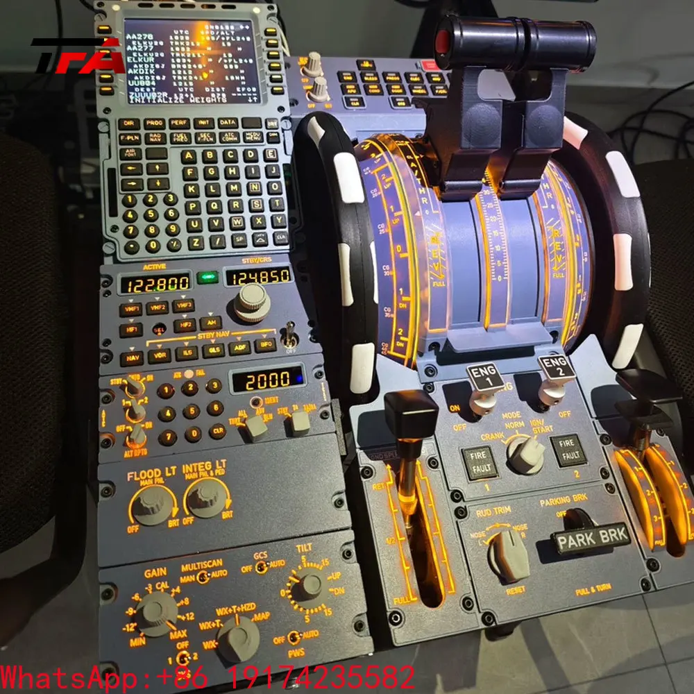 Airbus A320 Throttle Quadrant Console Flight Simulator Control Panel Flaps Speedbrake Home Cockpit Gaming Rig MSFS2024 Wireless