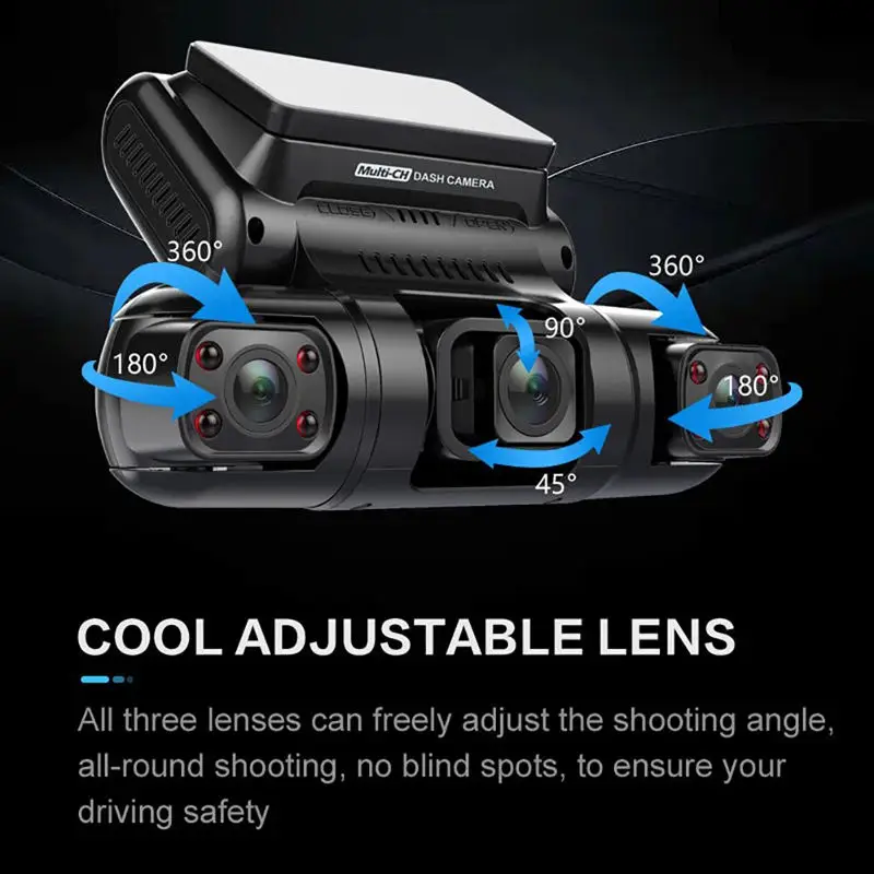 FHD 2K 4 Channel Car Recorder camer With Night Vision WiFi GPS Car Dash camer 360 Panorama HD Auto Video Recorder Car Dvr