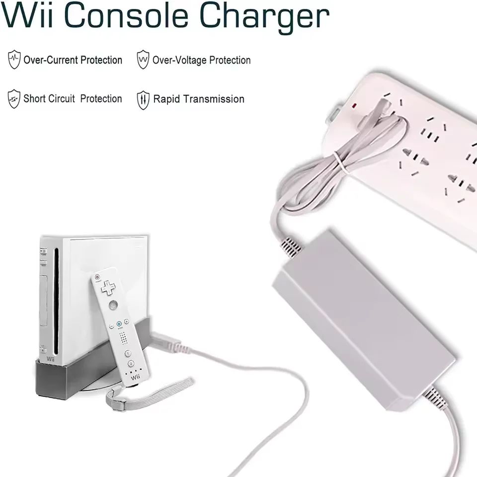 AC 100-240V DC 12V 3.7A  AC Adapter For Wii Game Console Home Wall Power Supply  Charger Adapter EU US Plug Game Accessories