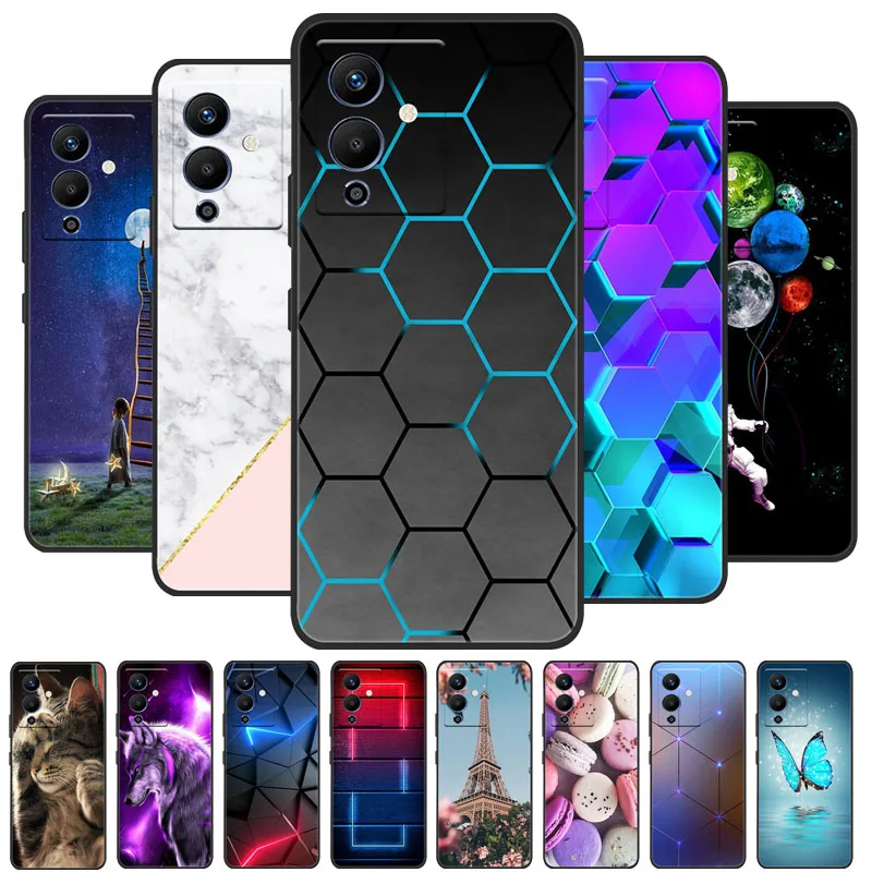 

For infinix NOTE 12 PRO 5G Case X671B TPU Wolf Cat Silicone Bumper Cover for Infinix Note 12 Pro 5G Phone Case Note12 Pro 5G