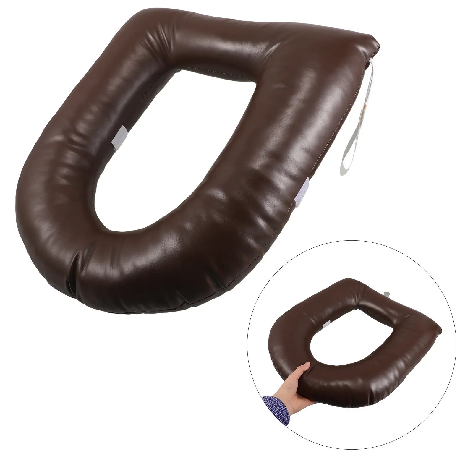 

Toilet Seat Riser Cushion Soft Comfortable Bathroom Height Enhancer Anti-Slip Elevated Toilet Seat for Elderly Non-Slip