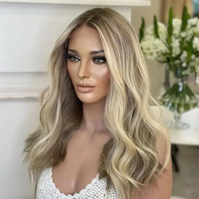 

Парик для косплея, женский медовый пепельно-русый мелирование, кружевные фронтальные парики, синтетический парик Futura, высокое качество, бесклеевой парик на распродаже