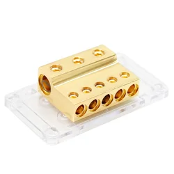 12V 6 Way 4GA 2 4GA Output  Power High Quality Terminal Block Portable Fuse Block Cable Splitter Power Distribution Block