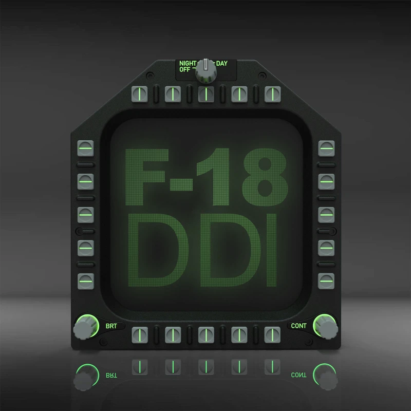 PC USB F/A-18C Cockpit Flight Simulator DDI Meter for DCS Falcon BMS TFT Full Color Screen 768X768 DPI