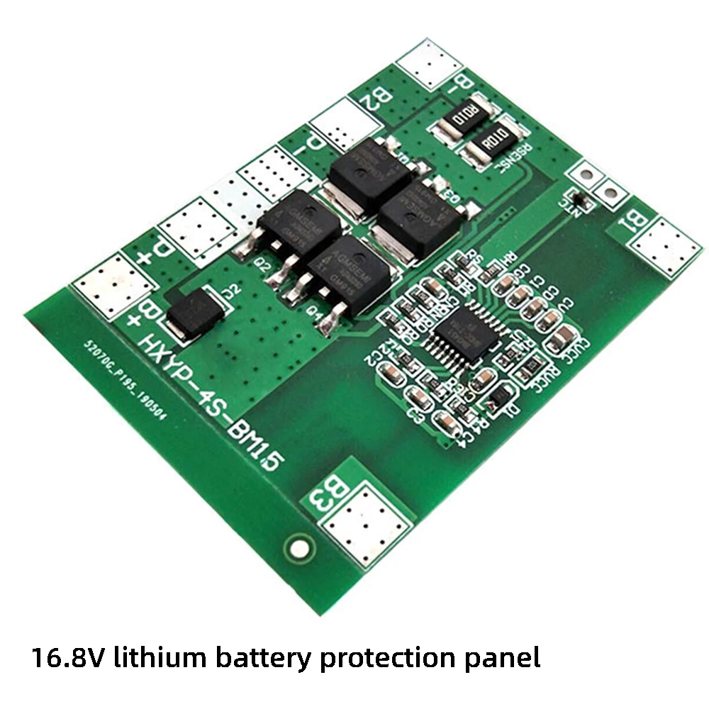 4S 12.8V 14.4V 16.8V Lifepo4 Li-ion Lipo Lithium Battery Protection Board 18650 BMS 14A Iron Phosphate limit 20A PCB 4 Cell Pack