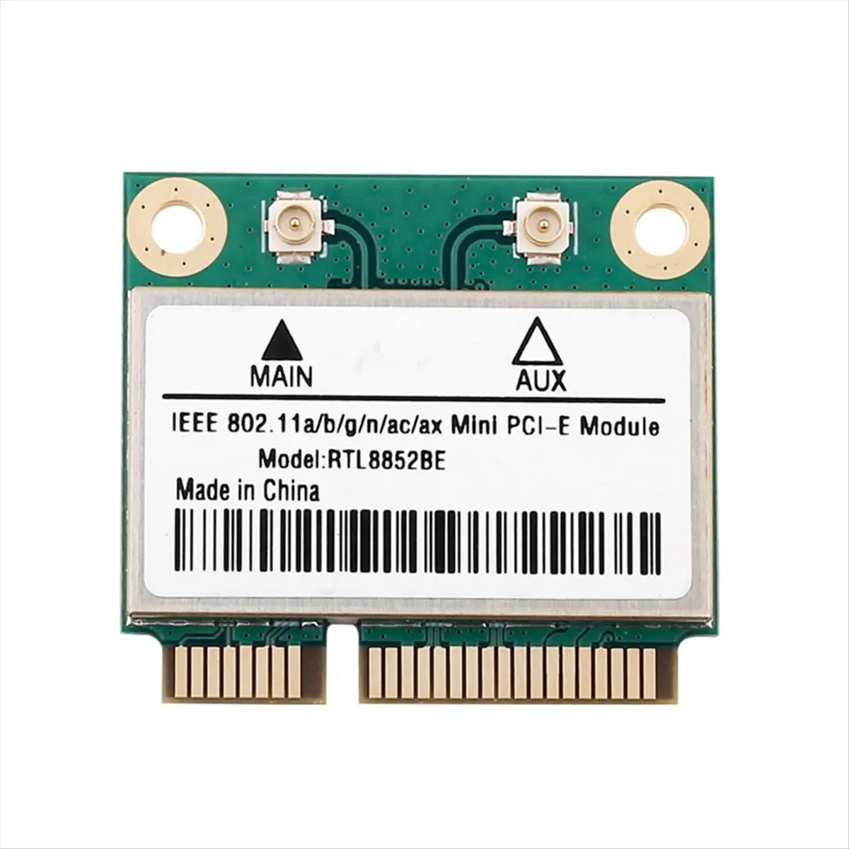 A60P RTL8852BE Network Card WiFi 6 1800Mbps BT 5.2 Dual Band Wireless MiniPCIe 802.11ac/Ax 2.4G/5Ghz -MIMO for Win 10 Pcie