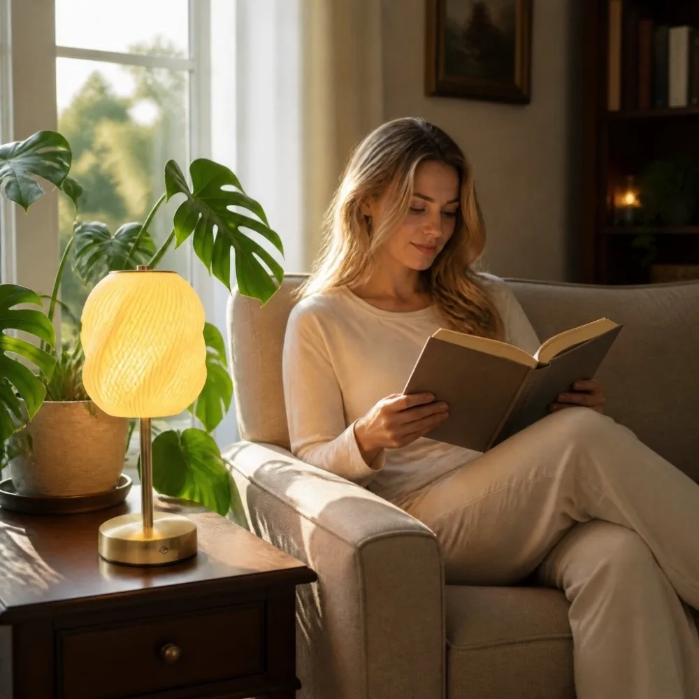 Exquisite 3D Printed Lampshade Decorative Semi-transparent Desk Lamp Lampshade Shock-resistant Soft Light