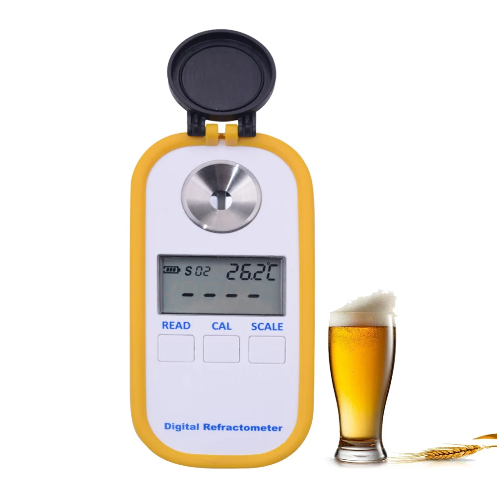 

Alcohol Meter Portable Auto Digital Refractometer 0-50 Handheld Atc Brix Refractometer Beer