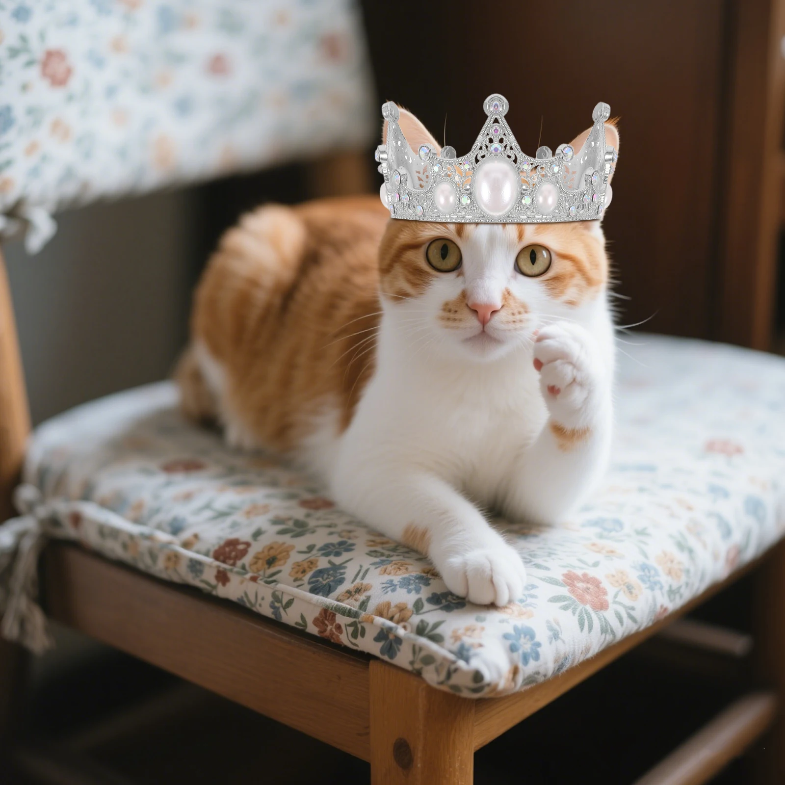 

Crown Headband Adjustable Fit Cat Birthday Hat Puppy Party Decoration Wedding Pet Accessory Dog Princess Crown Photo