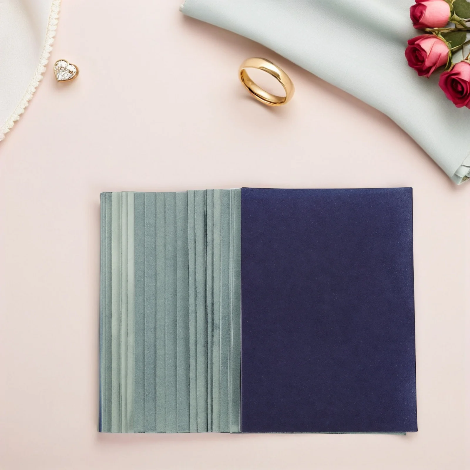 50 قطعة Cyanotype الشمس طباعة ورقة A6 ورقة عالية الحساسية التصوير الشمسي للطبيعة بصمة الحرفية لوازم الشمس الحساسة ورقة