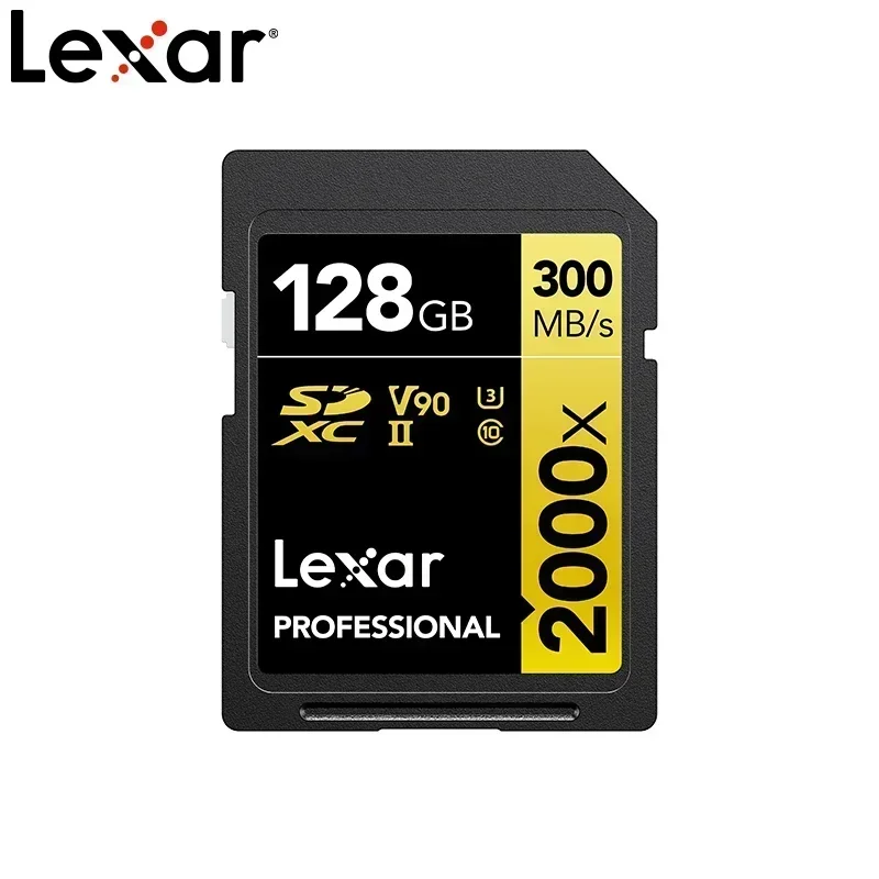 بطاقة ذاكرة Lexar SD فئة 10 V10 V30 V60 V90 U3 UHS-II 32GB 64GB 128GB 256GB 512GB SDHC SDXC عالية السرعة 4K 8K بطاقة الذاكرة للكاميرا