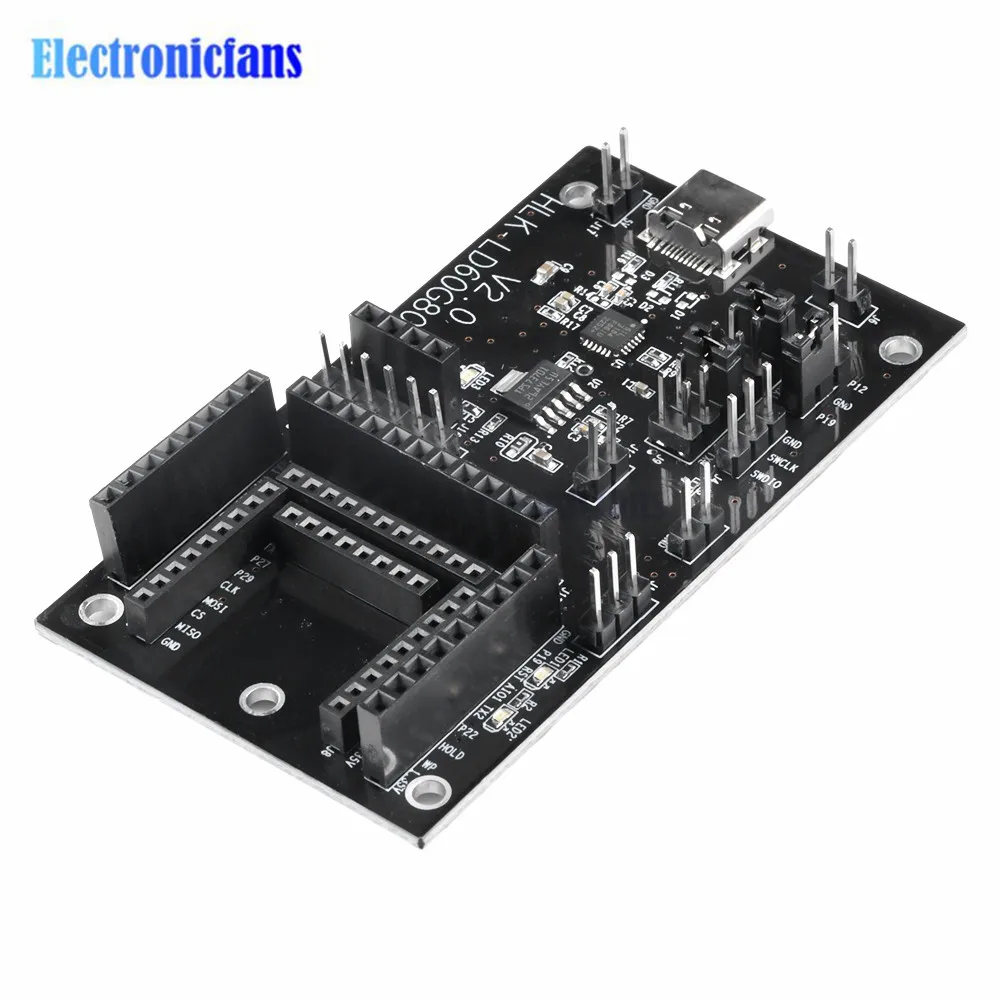 60GHz HLK-LD6002 FMCW radar module human respiratory alarm heart rate detection 600mA 3.3V 1.5m ISM 2T2R PCB 1MB flash