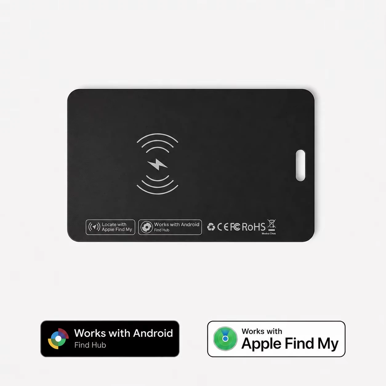 Ultra Thin Rechargeable Wallet Tracker Card,Compatible iOS Android Bluetooth Anti‑Lost Tag for Wallet Keys Luggage Passport