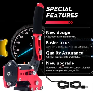 USB mechanics drift handbrake for game steering wheel, pc simrading, el brake brakes lever, yes racing 10 Main Hand Brake Sales - №8