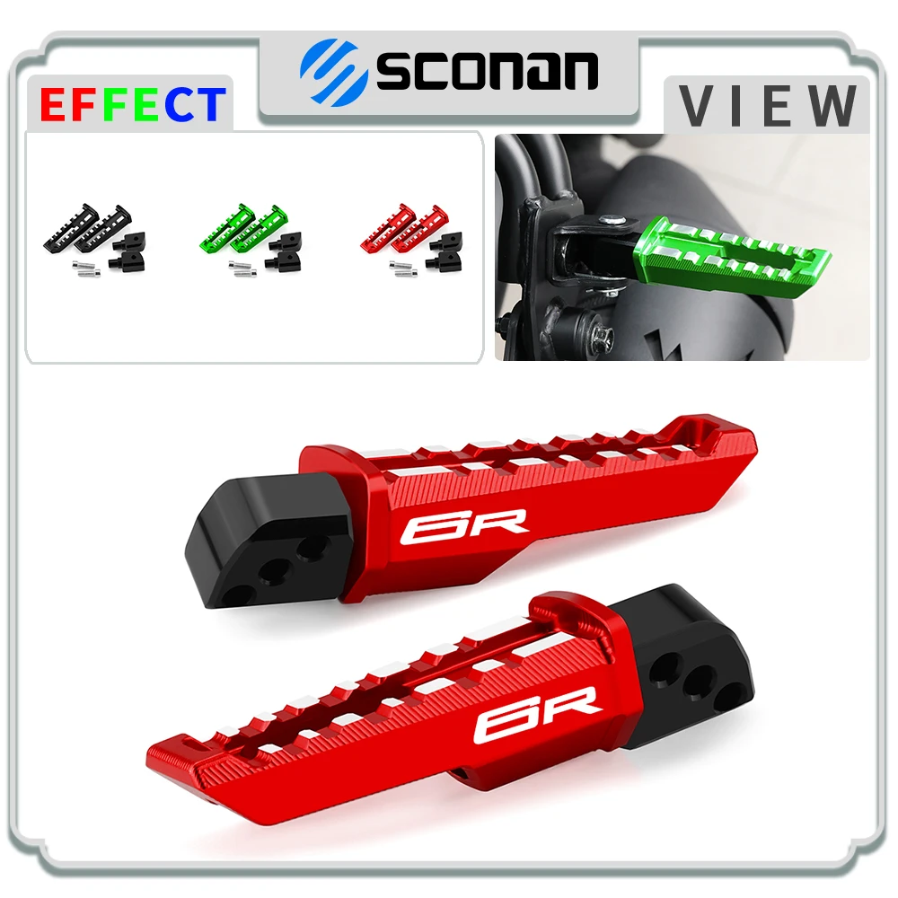 For ZX6R ZX-6R ZX 6R 636 2020 2021 Motorcycle Rear Foot Pegs Rests Passenger Footrests CNC Aluminum Motorcycle Accessories