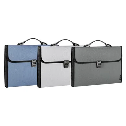 Deli Large Capacity Document Bag File Folder A4 Buckle Portable Handbag Case Document Storage Ordner Files Organizer Portfolio