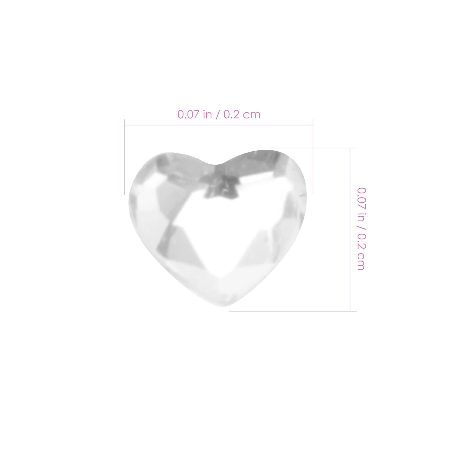 

10 Pcs Heart Rhinestones Heart-shaped Tooth Decoration Gems for Nails Craft Major Charms