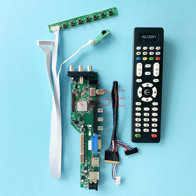 

For LP101WSA HT101WSB Controller Driver Board Kit 2AV+USB+DHMI+VGA 1024*600 Laptop Monitor LVDS 40 Pin 10.1" Digital Signal DVB