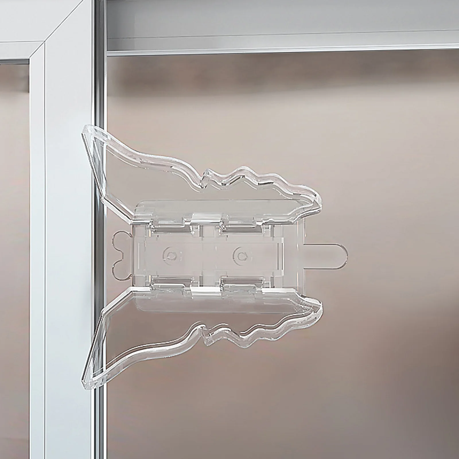 

10pcs Window Lock Safety Stopper Kids Transparent Durable Eco Material No Drill Sliding Door Ventilation Proof Glass