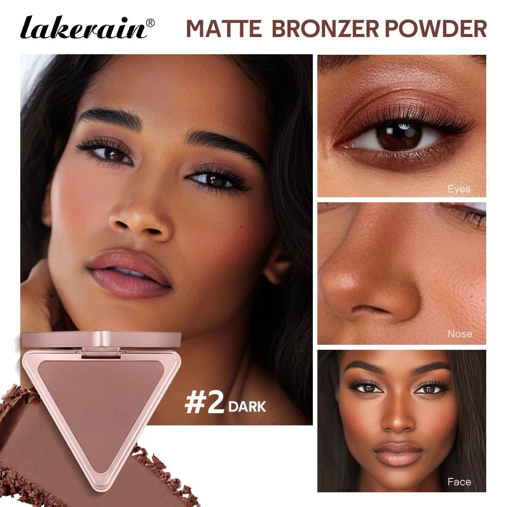 ไม่มีขีดจํากัด Matte Bronzer Shading Face Blusher Long Lasting Matte Plumps ลักษณะลดรูขุมขนและ Shine Control เครื่องสําอาง