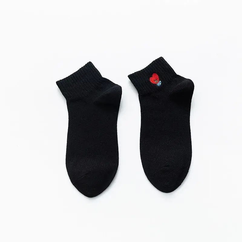 BT21 Socken Tata und Koya Cartoon und süße, modische, personalisierte, hochwertige, bequeme, atmungsaktive Sommer-Knöchelsocken aus Baumwolle – Detail 4